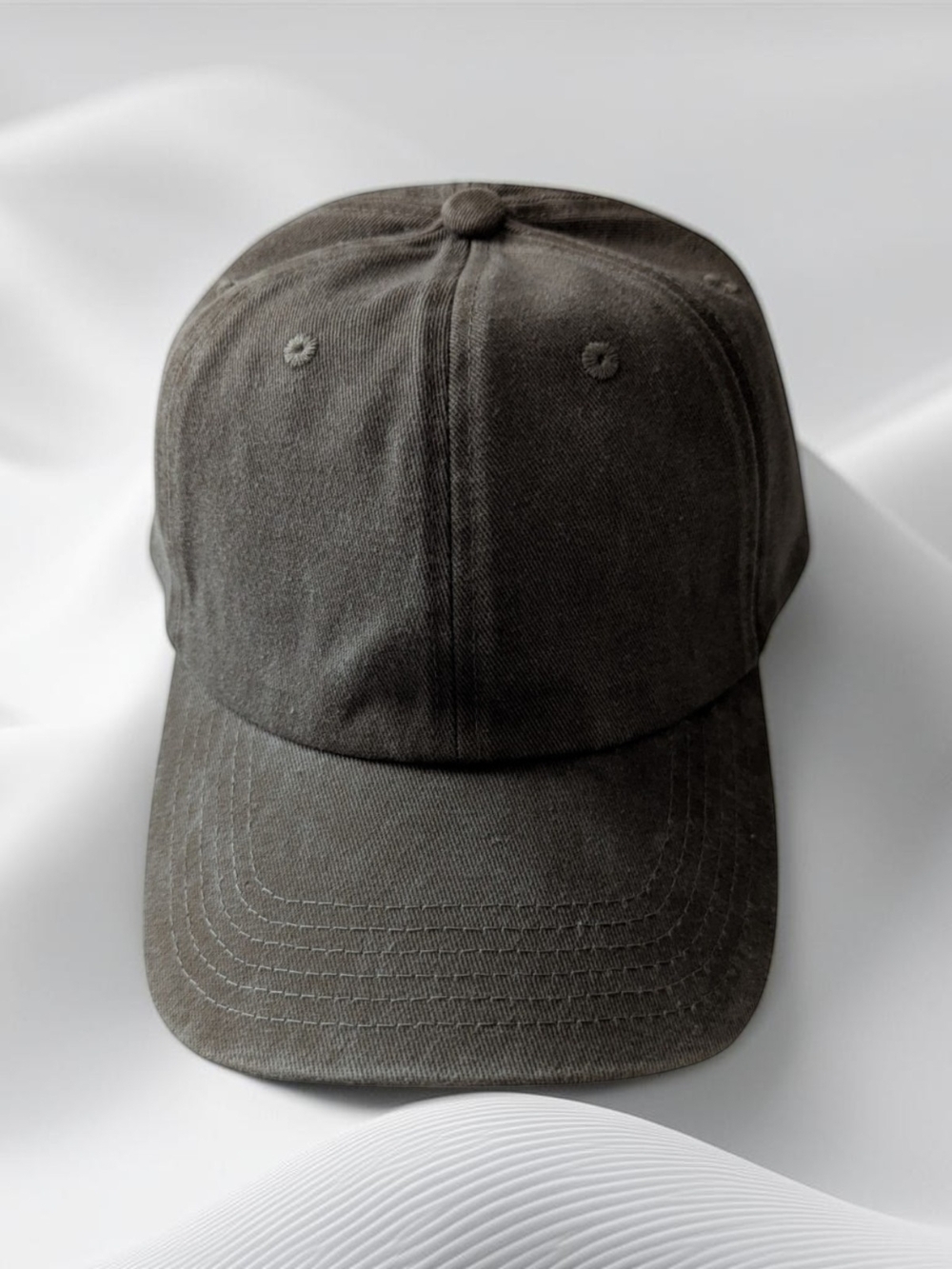 Women's Men's Dyed Washed Cotton New Plain Polo Style Baseball Cap Hat Khaki
